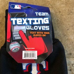 Adult MLB texting gloves - Texas Rangers
